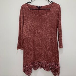 All @ Once Marbled Tunic Size Large